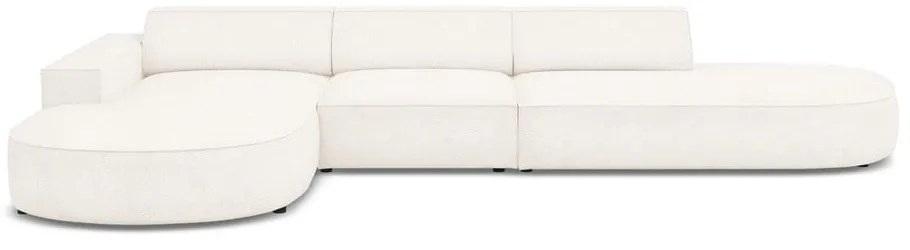 Divano angolare beige in tessuto bouclé (angolo sinistro) Jodie - Micadoni Home