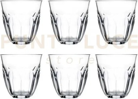 Ankon bicchieri molati set 6 pezzi trasparenti