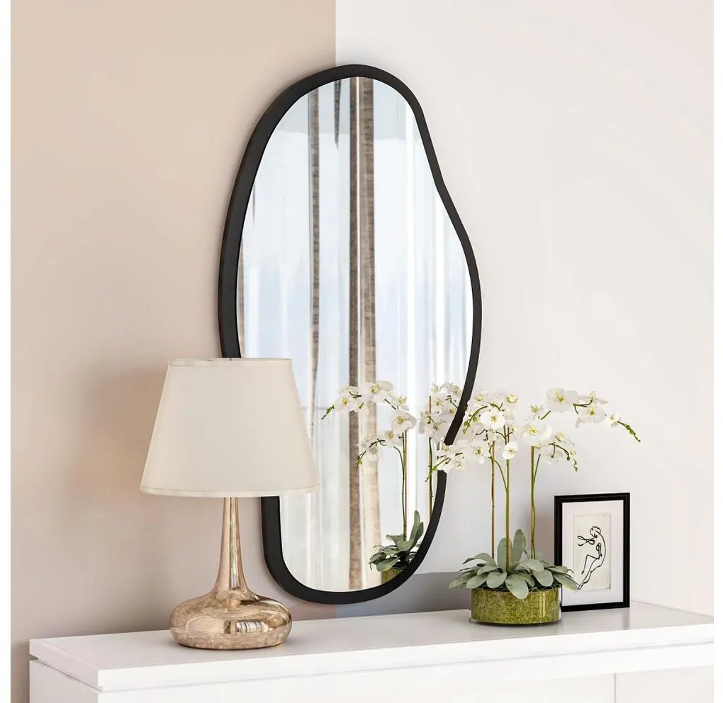 Specchio da parete COULDY 85x45 cm nero