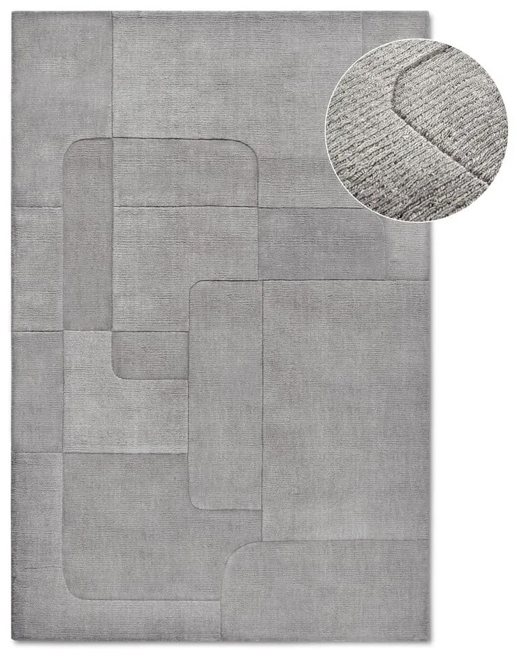 Tappeto grigio in lana tessuto a mano 190x280 cm Charlotte - Villeroy&amp;Boch
