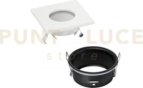 Faretto viper bianco quadrato ip65 8,2x8,2x5,6cm in metallo e vetro...
