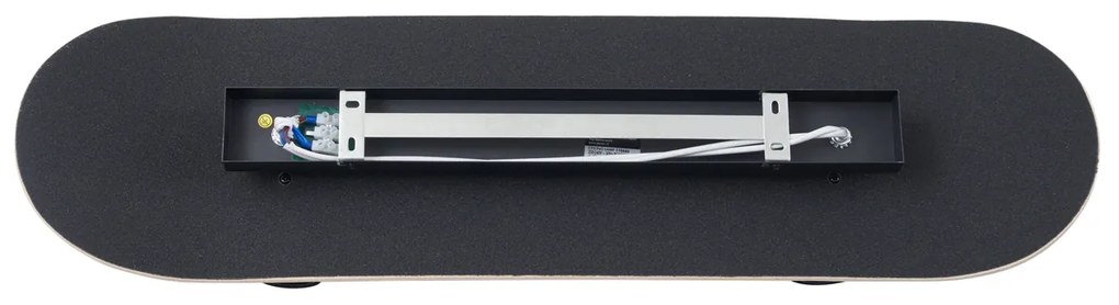 Lampada da parete nera con blu 80cm - Skateboard