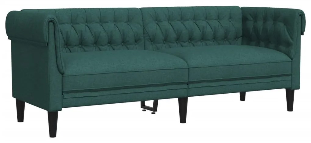 Set di divani 2 pz verde scuro in tessuto