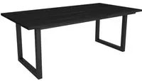 Tavolo da pranzo 10 posti 194x90 cm con gambe in legno design moderno colore Nero