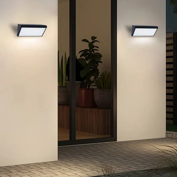 Brilagi - LED RGBW Applique da esterno TRIANGLE 1xE27/9W/230V nero IP65