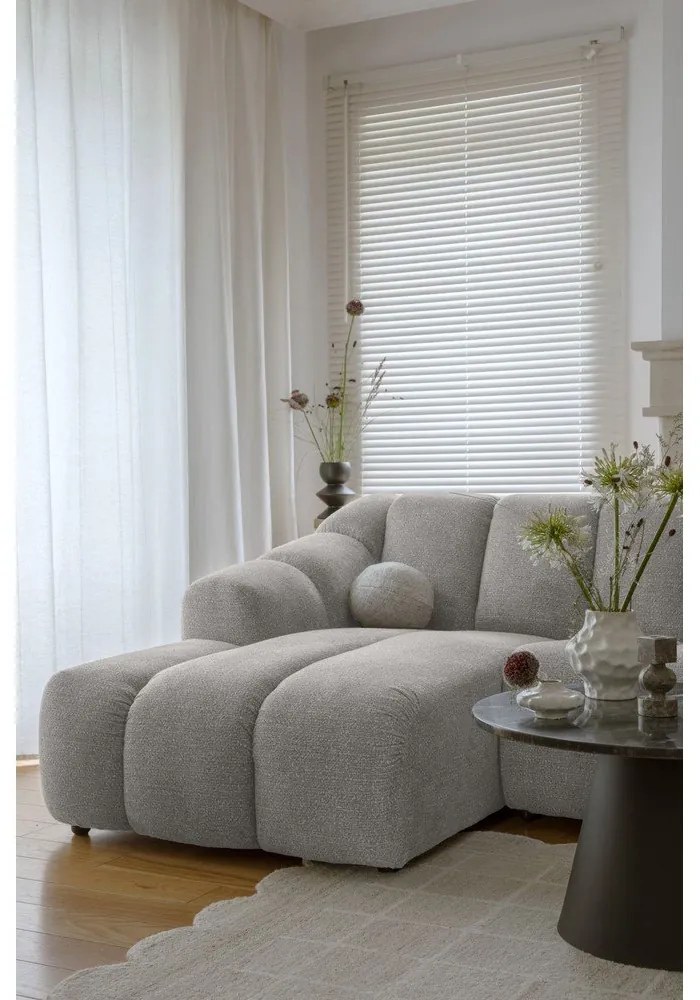 Divano angolare grigio chiaro (con penisola a destra/a U) Shell – Miuform