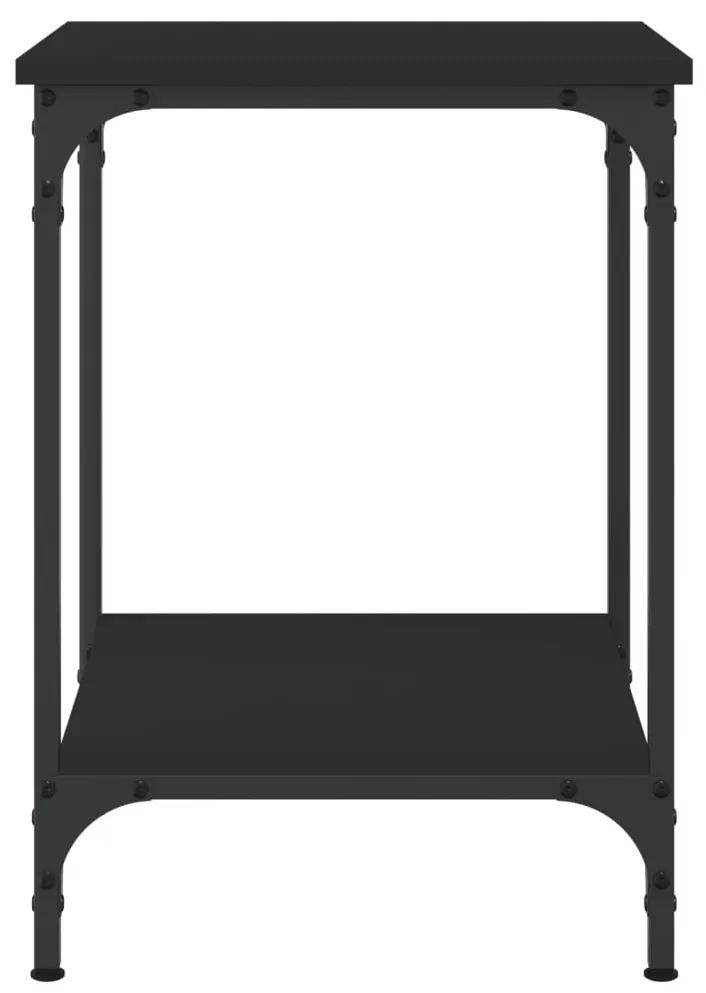 Tavolino da salotto nero 40x40x55 cm in legno multistrato