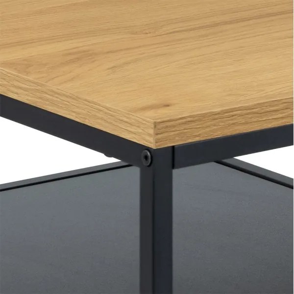 Tavolino da salotto CORA rovere/nero