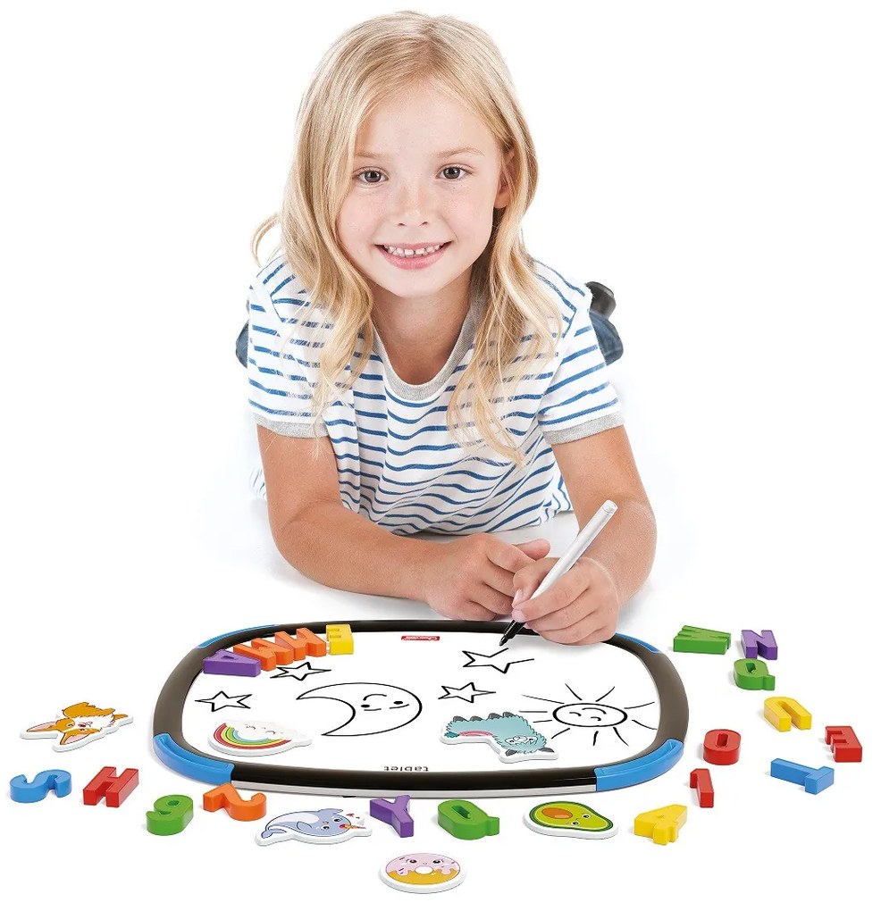 Lavagna magnetica bifacciale con lettere e numeri - 112 magneti