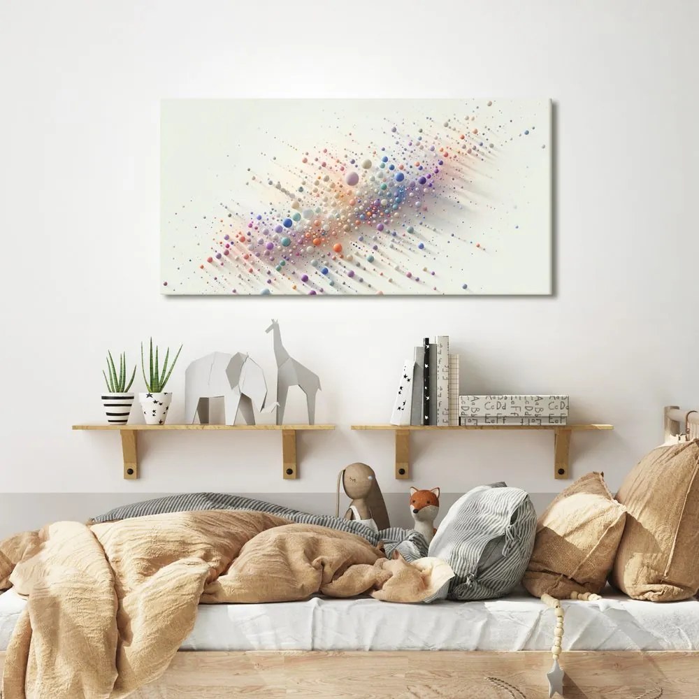 Quadro su tela – Esplosione di bolle colorate sulla tela