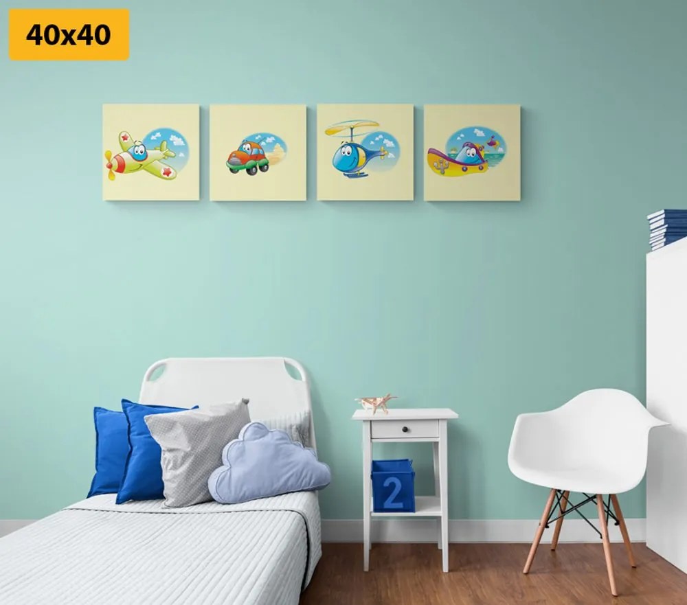 Set di quadri – Mezzi di trasporto adorabili