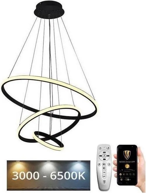 Brilagi - Lampadario LED dimmerabile a sospensione su cavo CIRCLE LED/90W/230V 3000-6500K + telecomando