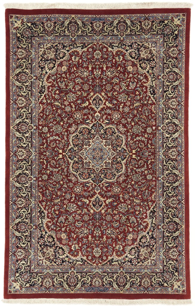 Isfahan Tappeto 110x170 (Iran) Annodato A Mano