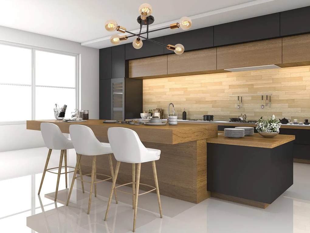 Lampadario VEKEN 6B BLACK