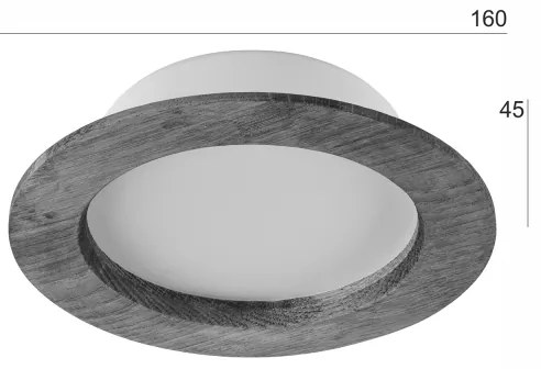 Faretto LED WOODY SPOT 12,5W 230V 4000K noce Ø16 cm