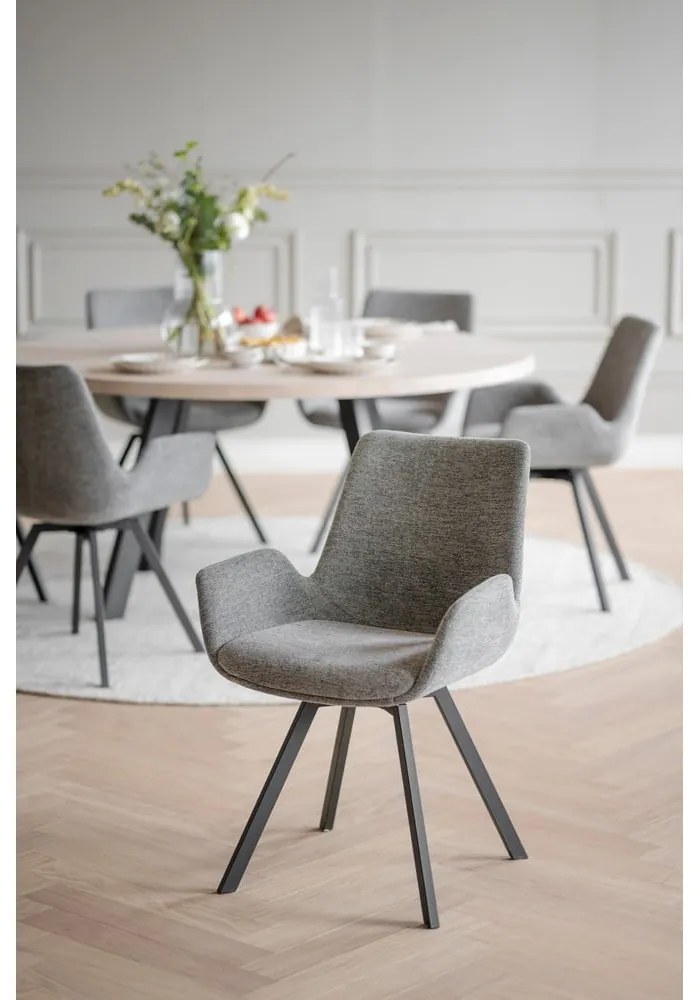 Set di sedie da pranzo grigia in imbottito 2 pz Norwell – Rowico