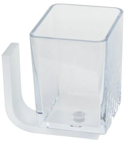 Porta spazzolini Materia in pvc bianco