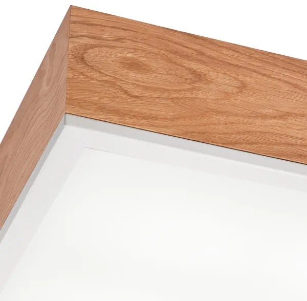 Plafoniera OAK SQUARE 4xE27/15W/230V 39x39 cm quercia/bianco