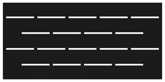Recinzione Privacy nero in ferro verniciato nero L 192 x H 93 x P 3 cm