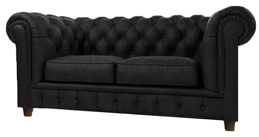 Divano in velluto nero 184 cm Cambridge - Ropez