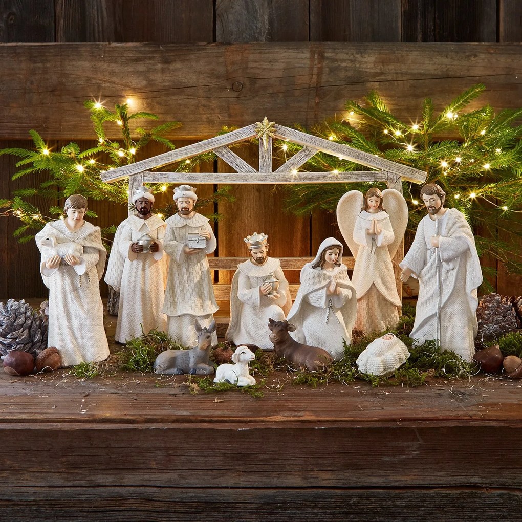 Set di 12 statuine per il presepe Santo