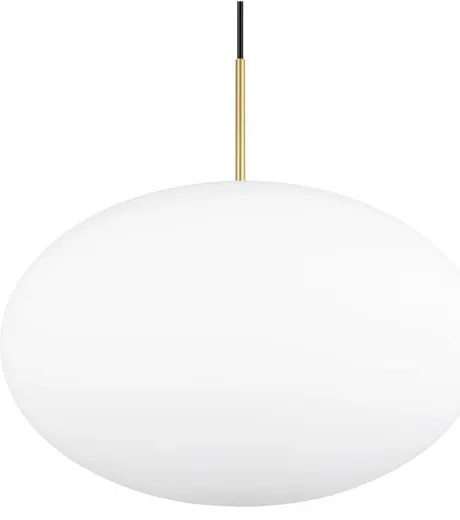 Lampadario in bianco-oro con paralume in vetro ø 40 cm Fomento - Trio