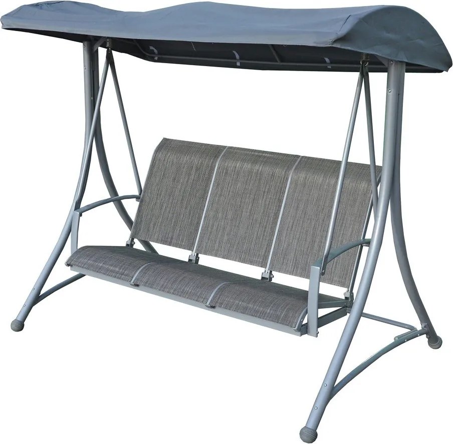 Dondolo da giardino grigio in metallo Hollywood – Rojaplast
