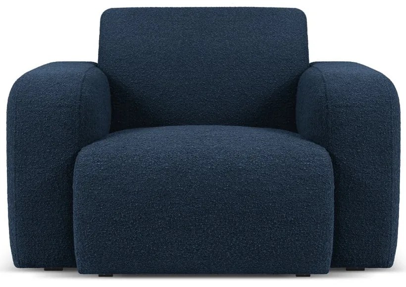 Poltrona bouclé blu scuro Molino - Micadoni Home