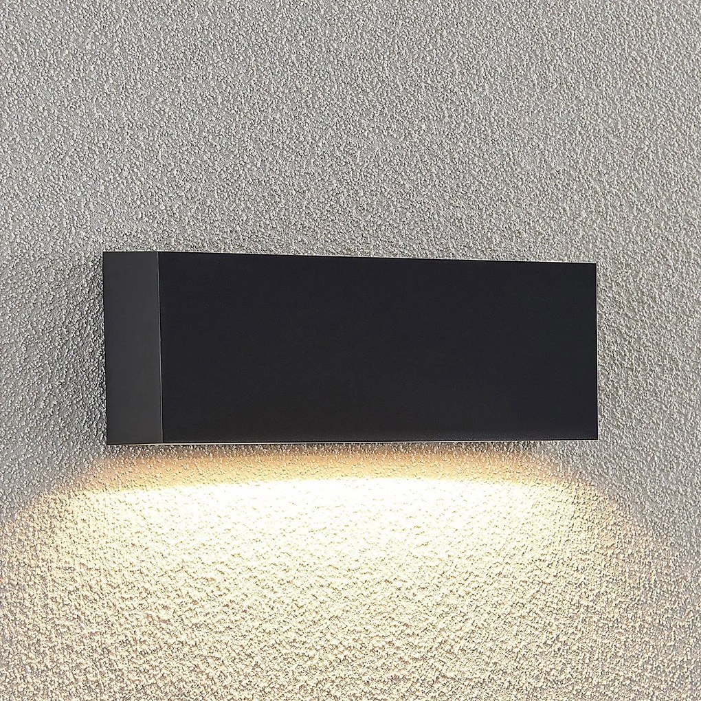 Lindby applique da esterni LED Jarte, 24 cm, down, grigio, IP65