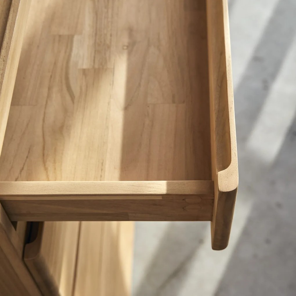 Tikamoon - Cassettiera alta in legno di teak massello Nino
