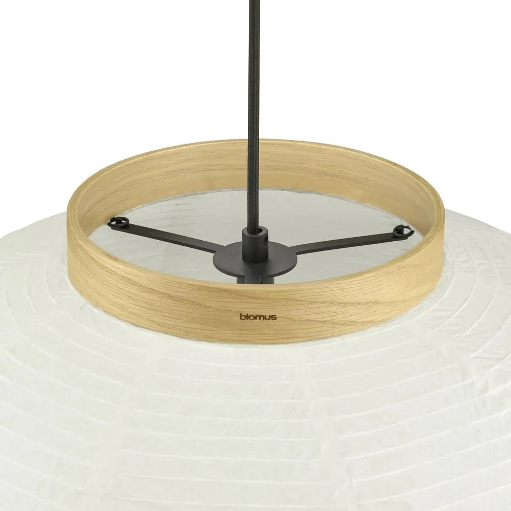 Lampadario bianco con paralume in carta ø 60 cm Kami – Blomus