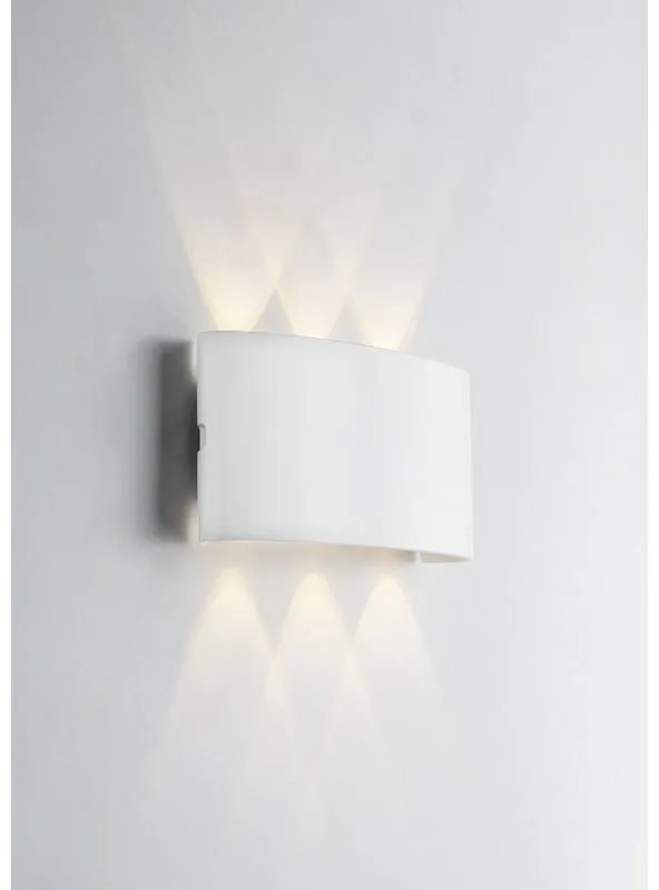 Applique LED moderno da esterno LED-W-BEETLE BCO bianco IP54, luce cct da bianco caldo al bianco neutro 890 lumen,