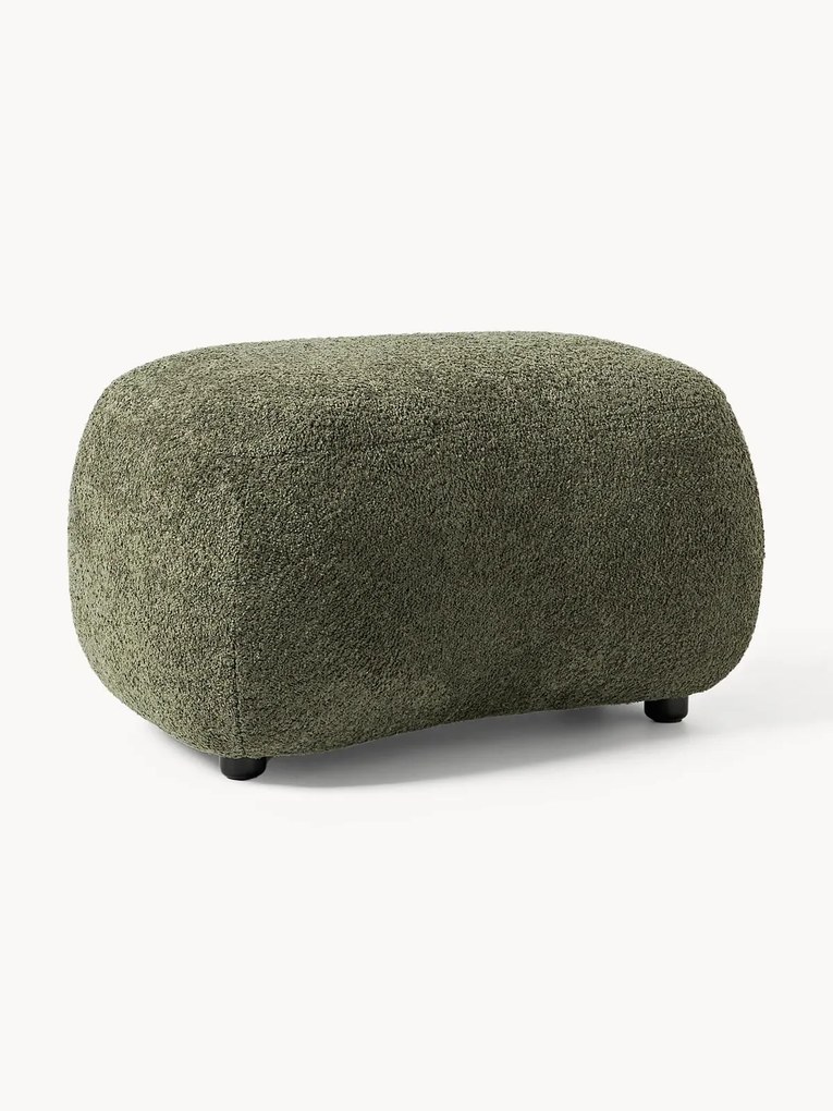 Pouf in teddy-bouclé Alba