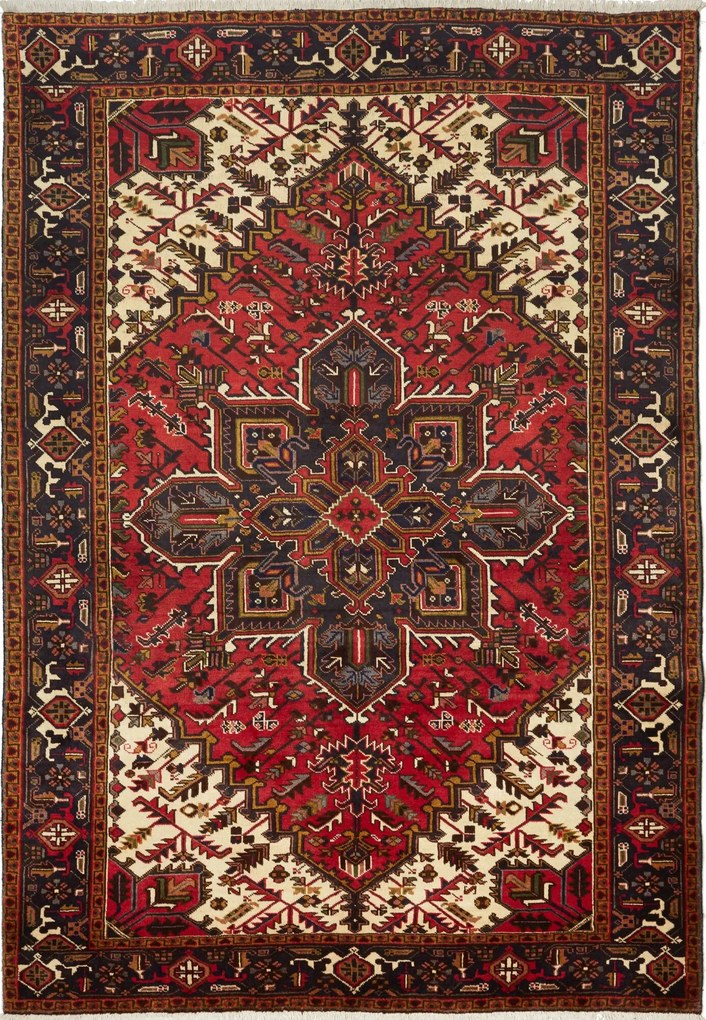 Heriz Tappeto persiano 280x200 Rosso (Iran) Annodato A Mano