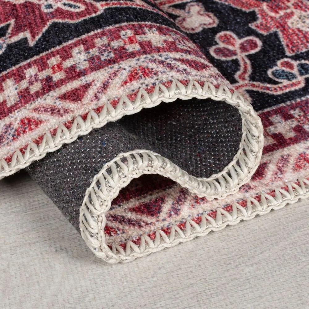 Tappeto lavabile bordeaux con fibre riciclate 200x290 cm Windsor - Flair Rugs