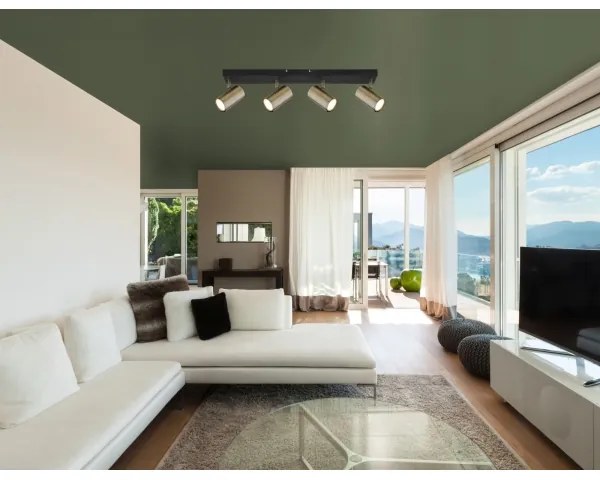 Globo 57911-4M - Faretto ROBBY 4xGU10/35W/230V nero/ottone