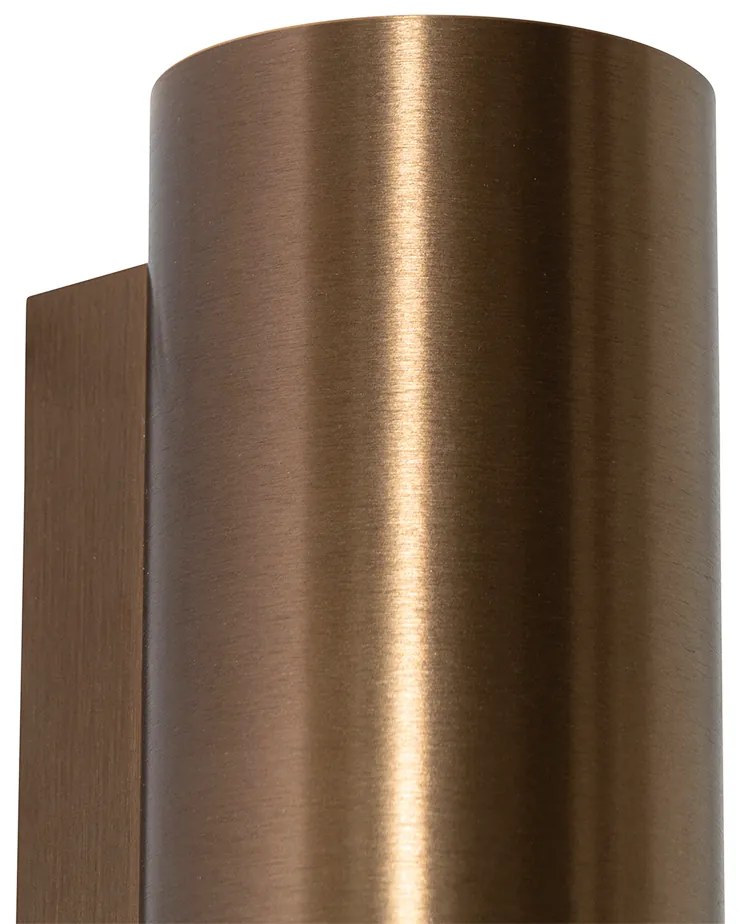 Applique moderna rotonda in bronzo scuro 2 luci - Sandy