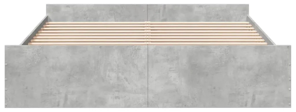 Giroletto cassetti grigio cemento 180x200 cm legno multistrato