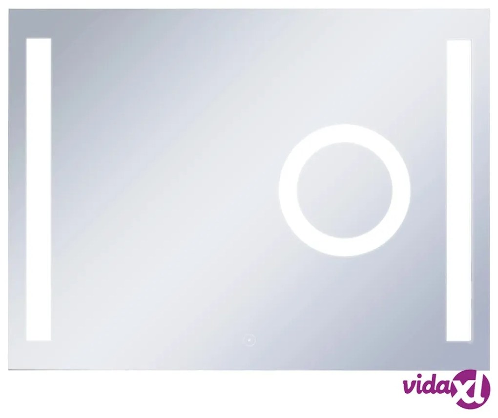 vidaXL Specchio LED da Bagno con Sensore Tattile 80x60 cm
