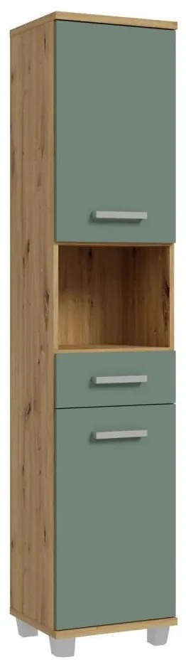 Mobile da bagno VENOM verde/rovere artisan