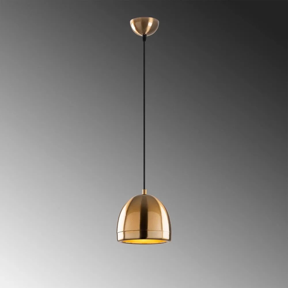 Lampada a sospensione color bronzo con paralume in metallo ø 17 cm Mugo - Opviq lights