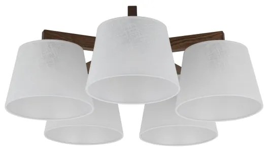 Brilagi - Plafoniera LATTE 5xE27/15W/230V pino/bianco