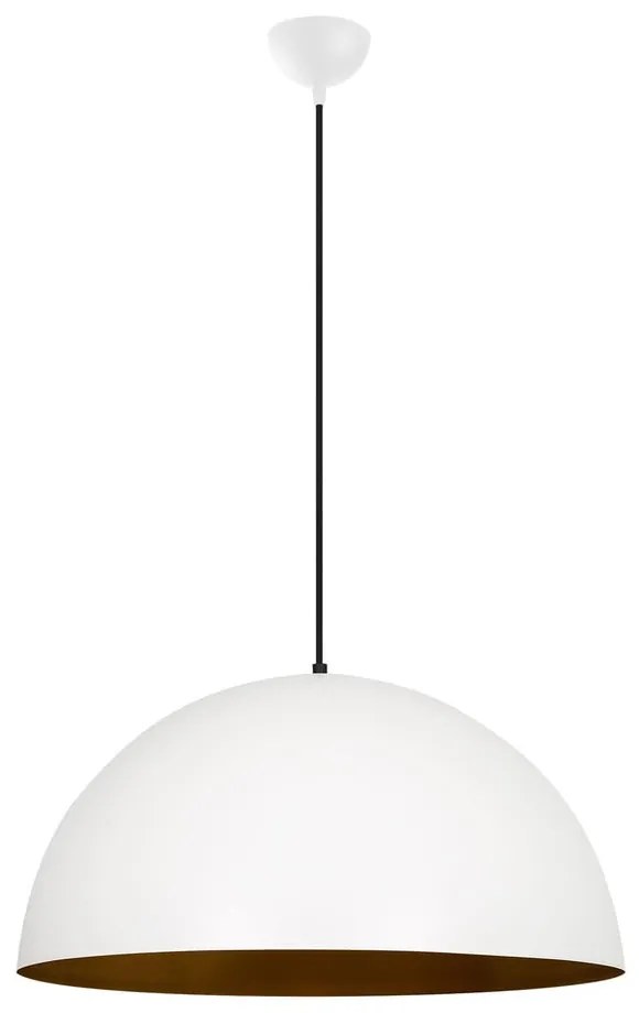 Lampadario bianco con paralume in metallo ø 60 cm Sivani – Opviq lights