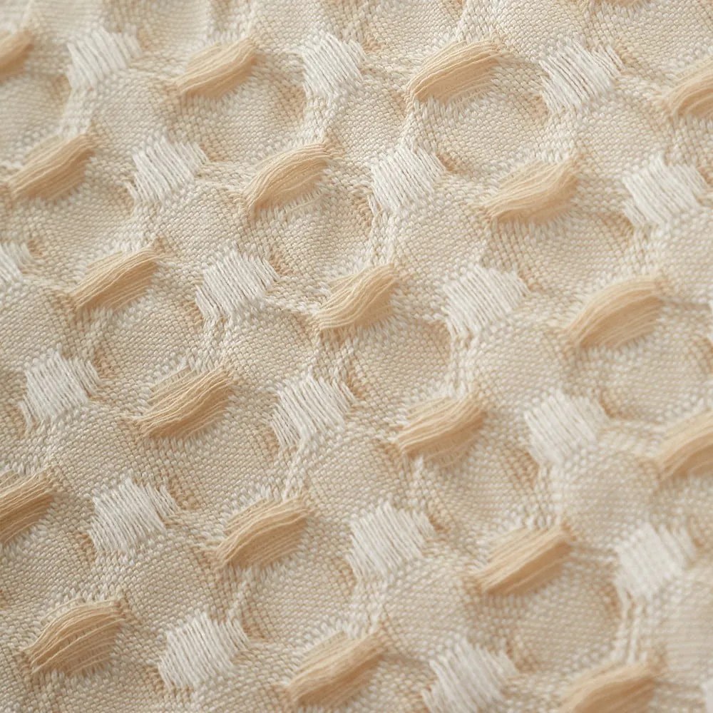 Biancheria da letto beige per letto matrimoniale 200x200 cm Muscat Waffle – Pineapple Elephant