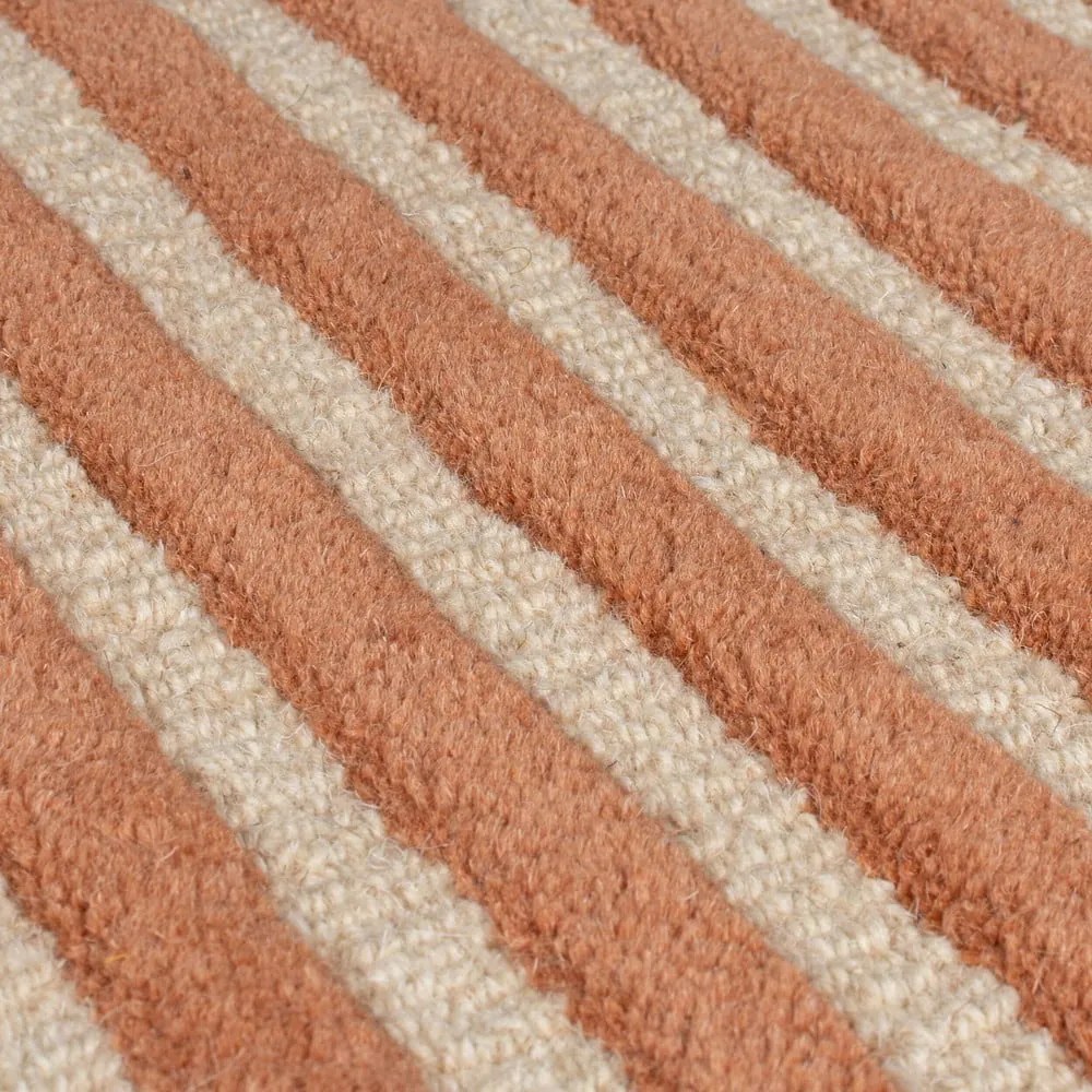Tappeto color terracotta in lana tessuto a mano 150x240 cm Lozenge Terracotta – Flair Rugs