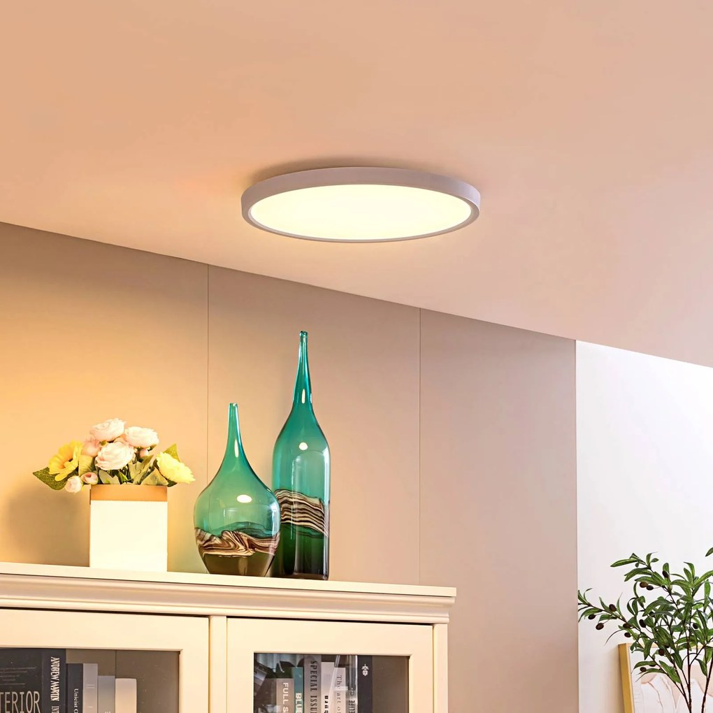 Lindby Smart Plafoniera LED Denora, bianco, RGB, CCT, Tuya