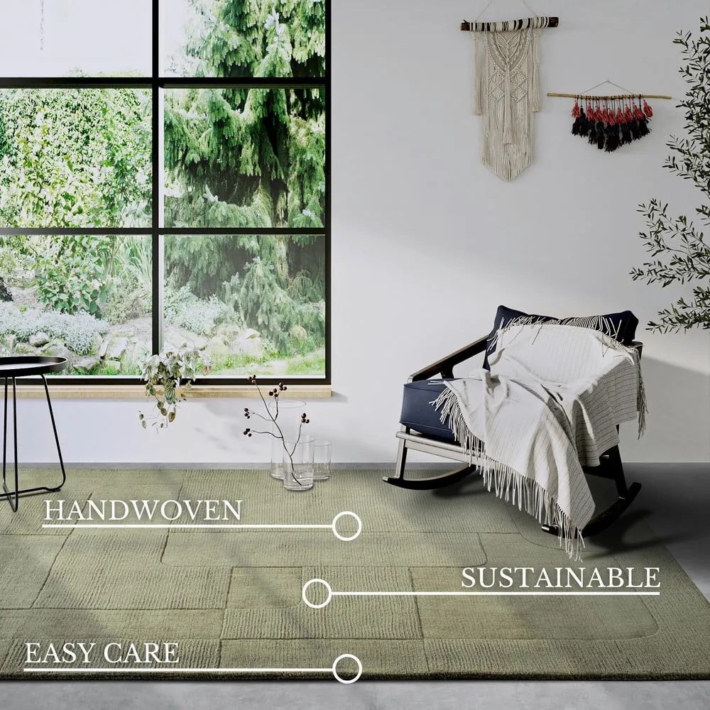 Tappeto verde in lana tessuto a mano 190x280 cm Charlotte - Villeroy&amp;Boch