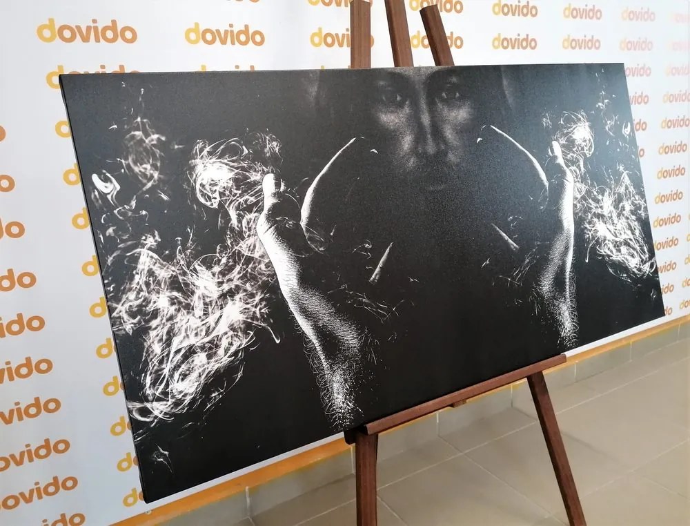 Quadro su tela – Fede in Gesù in bianco e nero
