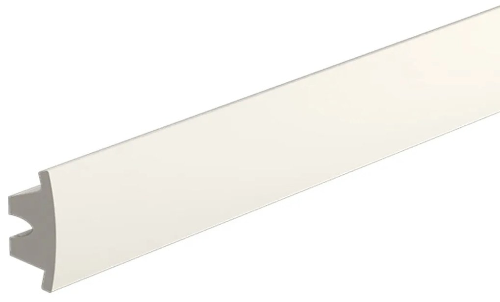 Cornice Pitturabile Bidirezionale Stondata da 2 metri per Strisce LED a parete Variante Lunghezza 2 Metri