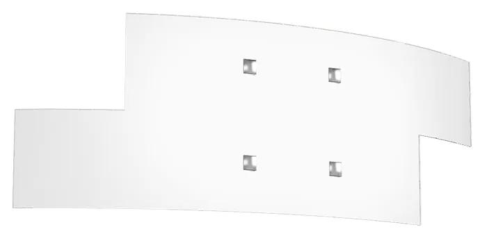 Applique Moderna Tetris Metallo Bianco Vetro 2 Luci E27